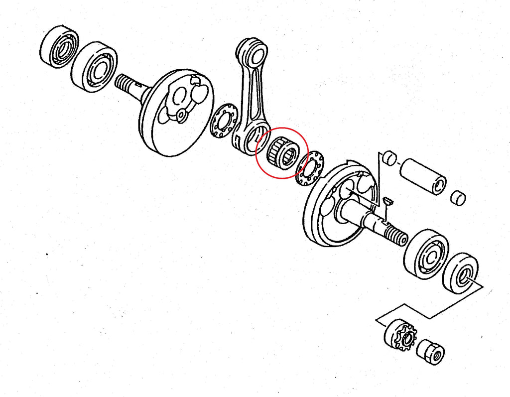 Bearing B-End Yamaha Narrow 16