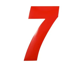 Number Sticker Red