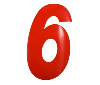 Number Sticker Red