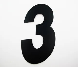 Number Sticker Black