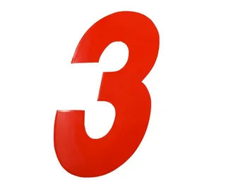 Number Sticker Red
