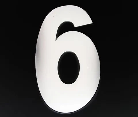 Number Sticker White