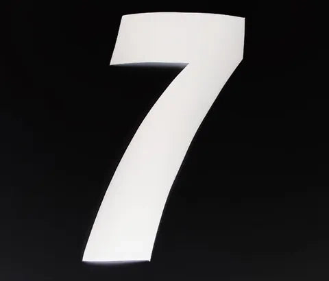 Number Sticker White