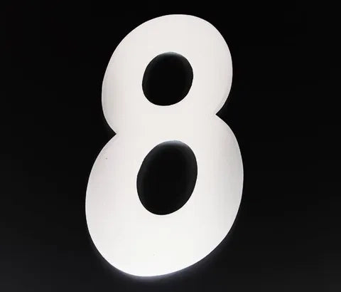 Number Sticker White