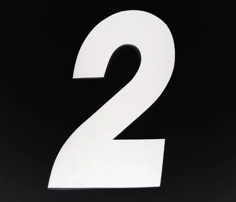 Number Sticker White