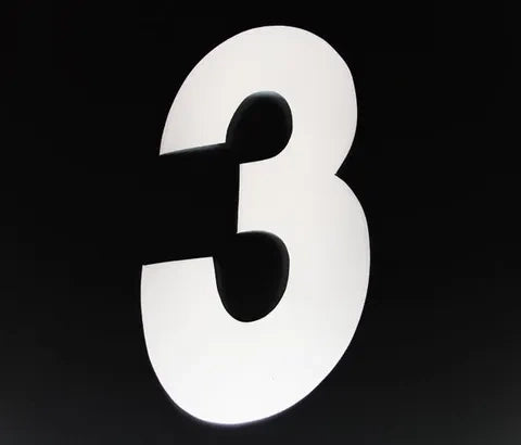 Number Sticker White