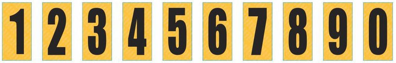 Number Sticker Black on Yellow